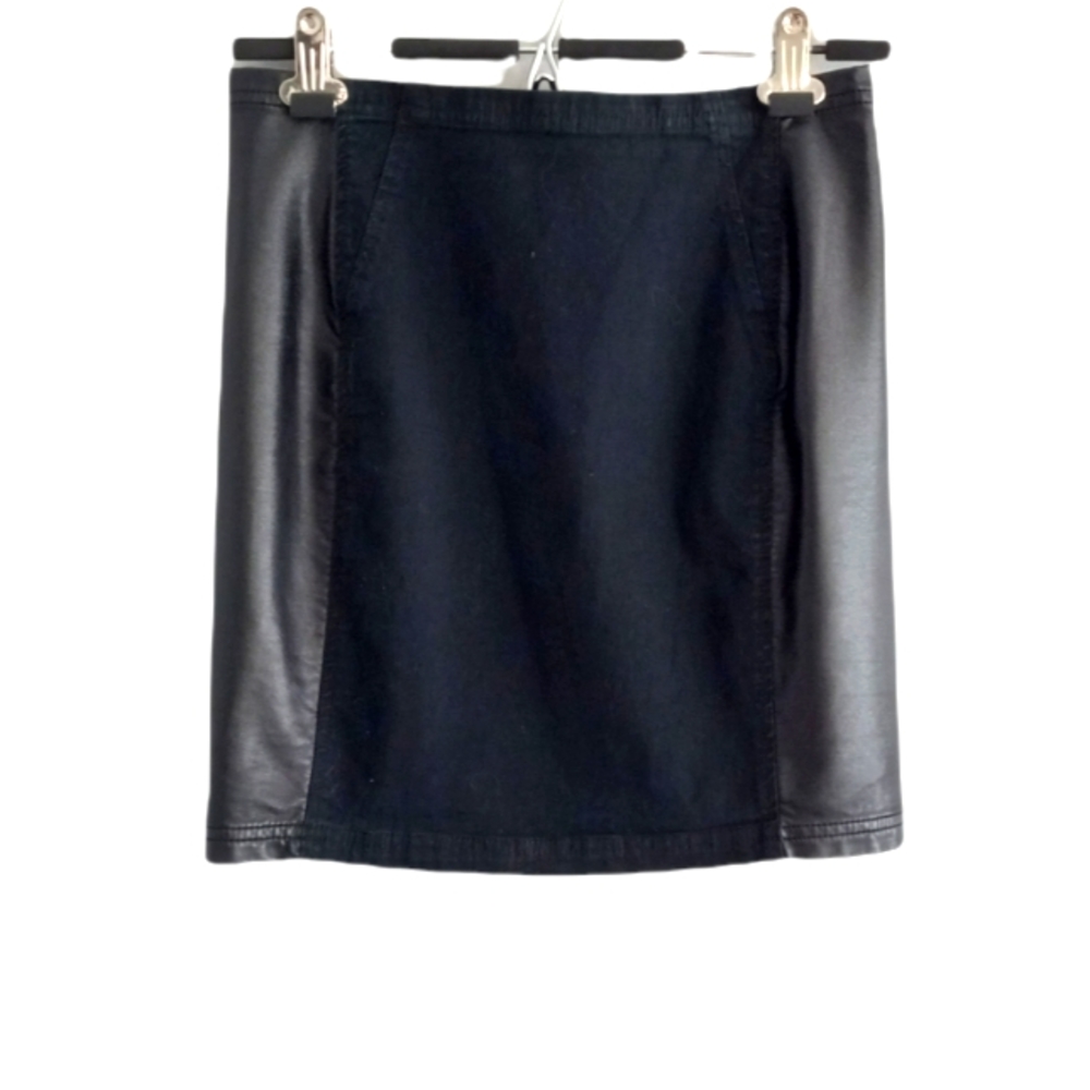 Vegan Leather trimmed Knit skirt by Cheap Monday